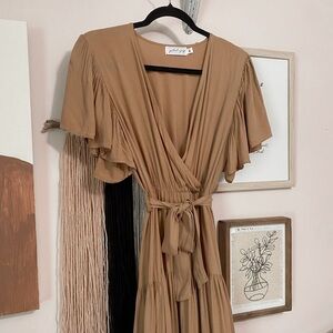 Petal & Pup Tan Maxi Dress